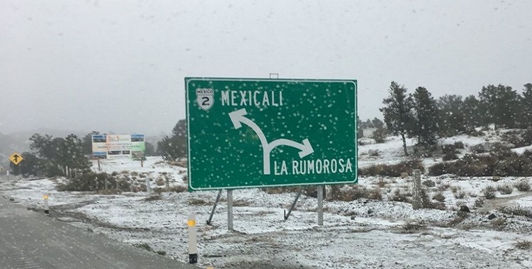 CAÍDA DE AGUANIEVE Y CHUBASCOS EN BAJA CALIFORNIA, PRONOSTICA EL SMN