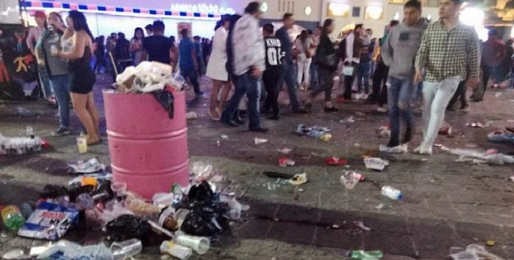 HASTA 20 TONELADAS DE BASURA DIARIAS EN LA FERIA