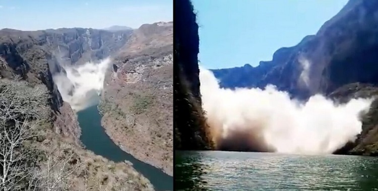 SE DESPRENDEN ROCAS EN EL SUMIDERO