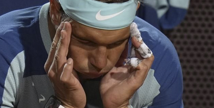 SE VA NADAL LESIONADO DEL MASTERS DE ROMA