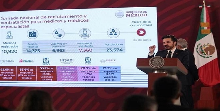 DESINTERESA A MÉDICOS ESPECIALISTAS 51% DE VACANTES