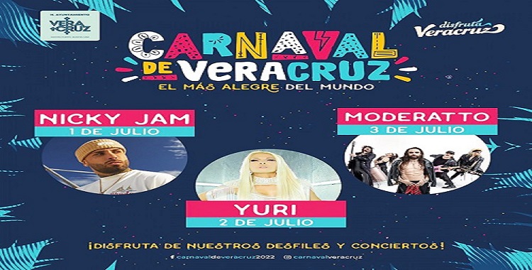 YURI SERÁ HOMENAJEADA DURANTE EL CARNAVAL DE VERACRUZ 2022