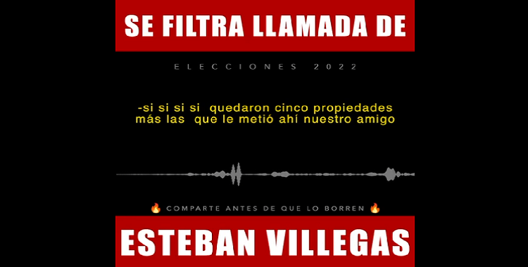 EXHIBEN A ESTEBAN VILLEGAS