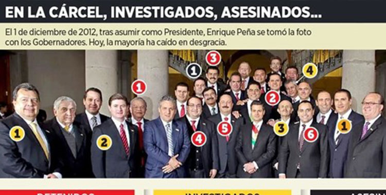 DE GOBERNADORES… A REOS, ASESINADOS E INVESTIGADOS