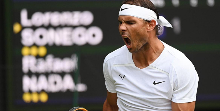 NADAL A SEMIS DE WIMBLEDON CON TODO Y DOLOR ABDOMINAL