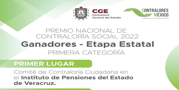 IPE GANA PREMIO NACIONAL DE CONTRALORÍA SOCIAL 2022