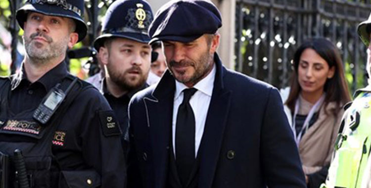 DAVID BECKHAM SE FORMÓ 13 HORAS PARA DESPEDIR A LA REINA