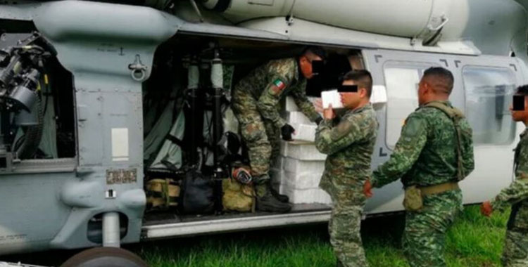 INTERCEPTA SEDENA HELICÓPTERO LLENO DE COCAÍNA