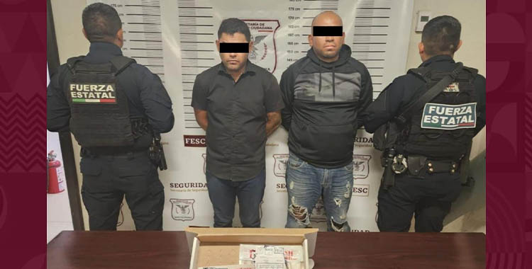 DETIENEN A DOS PERSONAS EN POSESIÓN DE METANFETAMINA