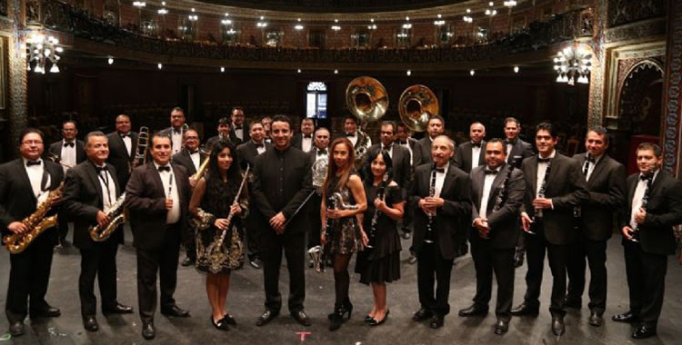 BANDA DE MÚSICA DEL ESTADO Y VIENTOS MUSICALES RINDE HOMENAJE A GUANAJUATO