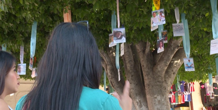 COLECTIVO PERSONAS DESAPARECIDAS PÉNJAMO COLGARON TENDEDERO EN ÁRBOL