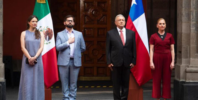 AMLO Y GABRIEL BORIC, PRESIDENTE DE CHILE SE REÚNEN