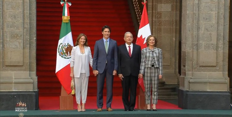 INICIA REUNIÓN BILATERAL ENTRE MÉXICO Y CANADÁ EN PALACIO NACIONAL