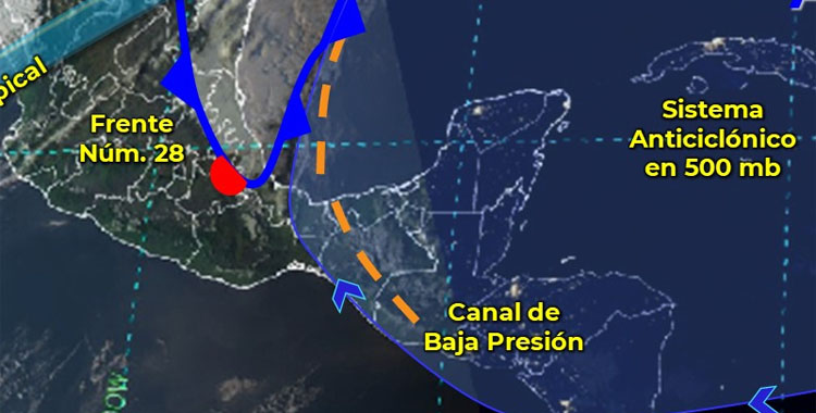 FRENTE FRÍO 28 INGRESARÁ A LA PENÍNSULA EN LAS PRÓXIMAS HORAS