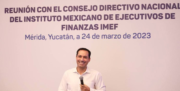 EXPUSO EL GOBERNADOR LAS VENTAJAS COMPETITIVAS DE YUCATÁN ANTE MIEMBROS DEL CONSEJO DIRECTIVO NACIONAL DEL IMEF