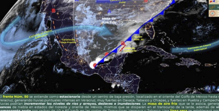 EL CLIMA POR REGIONES, LLUVIAS INTENSAS EN VERACRUZ