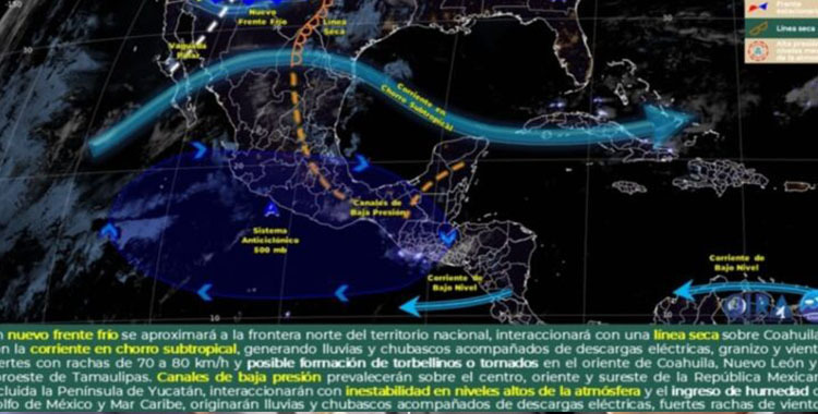 FUERTES LLUVIAS EN EL NORTE, ORIENTE Y SURESTE