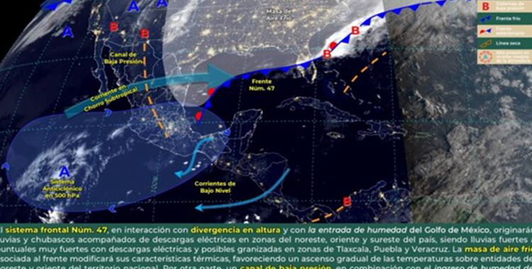 SE PRONOSTICA LLUVIAS FUERTES CON POSIBLE CAÍDA DE GRANIZO