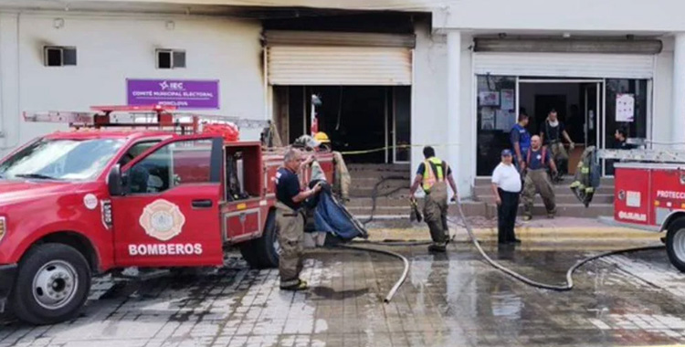 INCENDIO EN IE DE COAHUILA A UNOS DÍAS DE LAS ELECCIONES