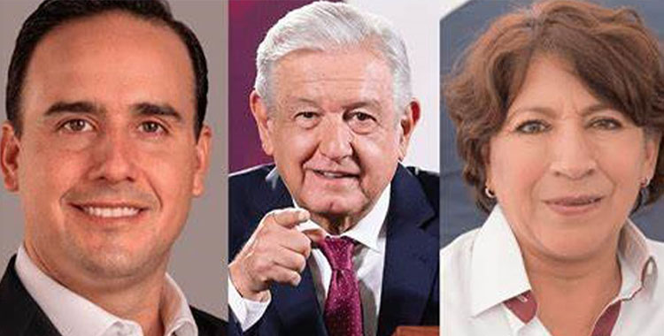 AMLO FELICITA A DELFINA GÓMEZ Y MANOLO JIMÉNEZ