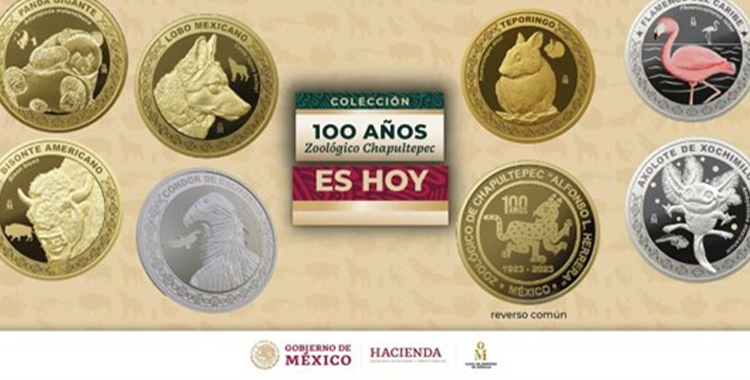 MONEDAS CONMEMORATIVAS DEL CENTENARIO DEL ZOOLÓGICO DE CHAPULTEPEC