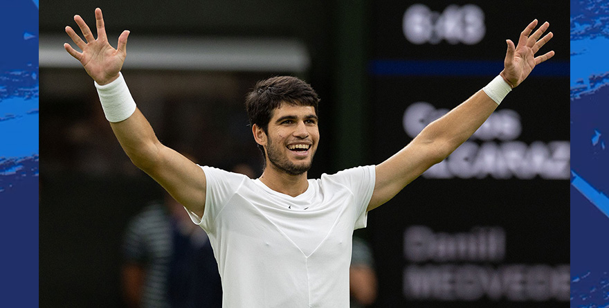 CARLOS ALCARAZ EN LA FINAL DE WIMBLEDON