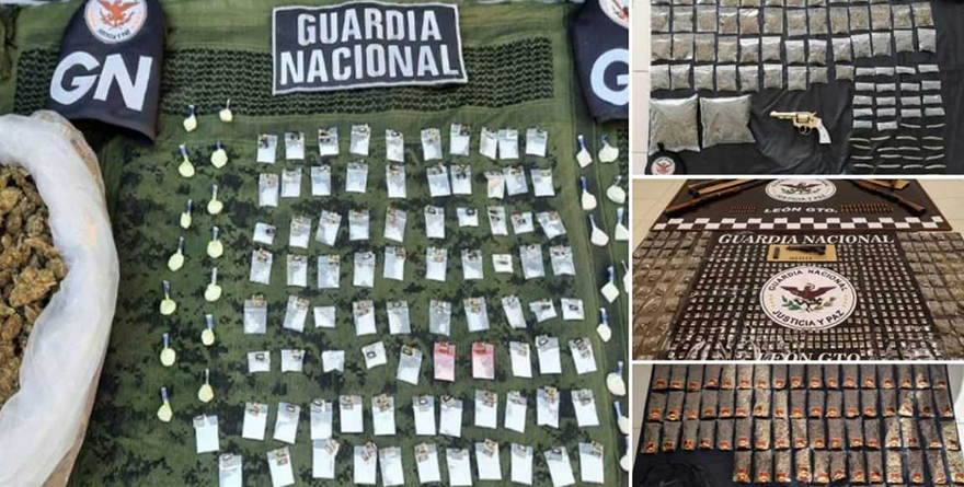 ASEGURAN 9 MIL DOSIS DE DROGA Y 19 ARMAS EN AGOSTO EN TERRITORIO ESTATAL