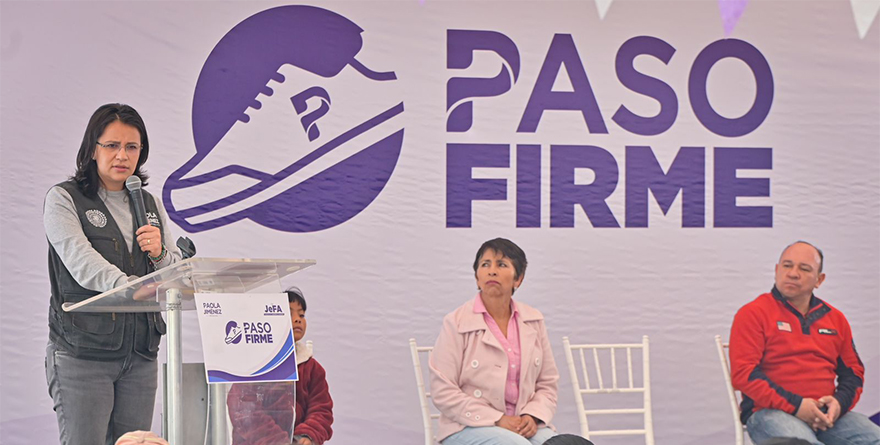 PAOLA JIMÉNEZ ARRANCA PROGRAMA “PASO FIRME” PARA NIÑAS Y NIÑOS DEL DTTO.36