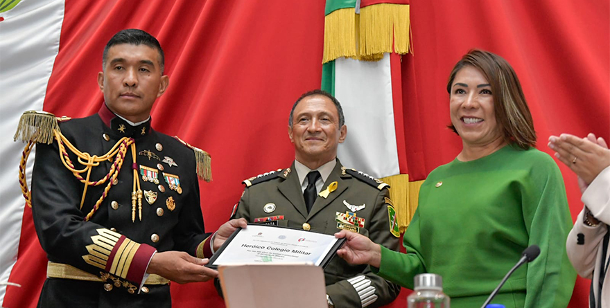 CONGRESO DE EDOMEX RINDE HOMENAJE AL HEROICO COLEGIO MILITAR