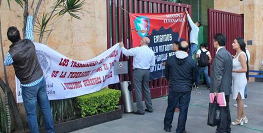 TRABAJADORES DEL PJF PARALIZAN LA CDMX