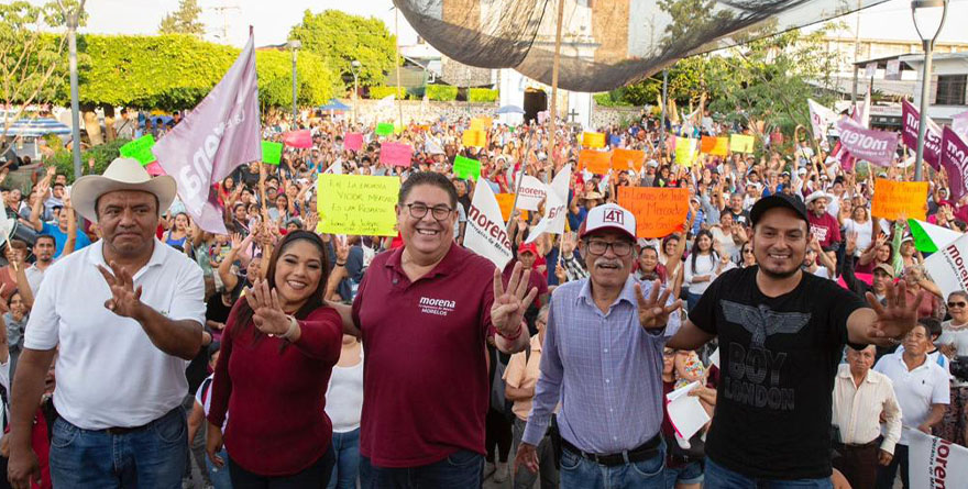 AGRADECE VÍCTOR MERCADO A MILES DE MORELENSES SU ACOMPAÑAMIENTO PARA SER COORDINADOR DE LA 4T