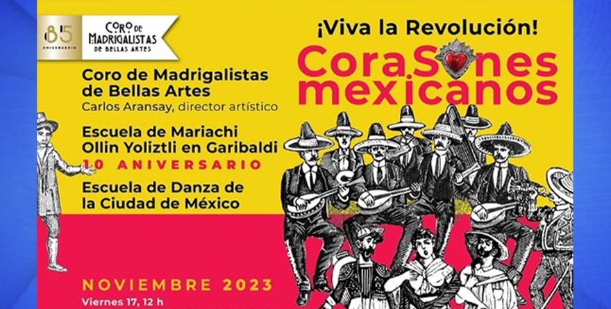 MADRIGALISTAS Y LA ESCUELA DE MARIACHI EN CONCIERTO CORASONES MEXICANOS