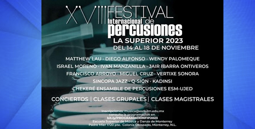 XVIII FESTIVAL INTERNACIONAL DE PERCUSIONES 2023