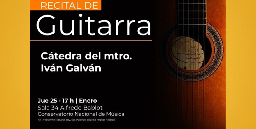 RECITAL DE GUITARRA, EN CONSERVATORIO NACIONAL DE MÚSICA 