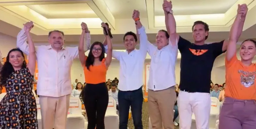 ROBERTO PALAZUELOS Y MAYUSA GONZÁLEZ CANDIDATOS AL SENADO DE MC EN QUINTANA ROO