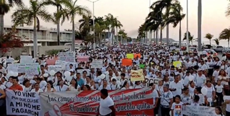 TERCERA MARCHA DE PROTESTA EN CONTRA DE LAYDA SANSORES