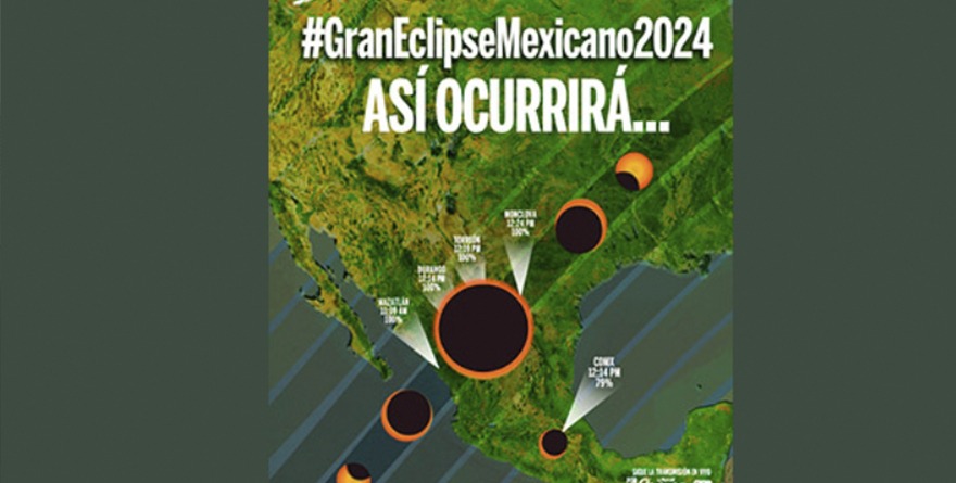 SIGUE LA TRAYECTORIA DEL GRAN ECLIPSE MEXICANO 2024