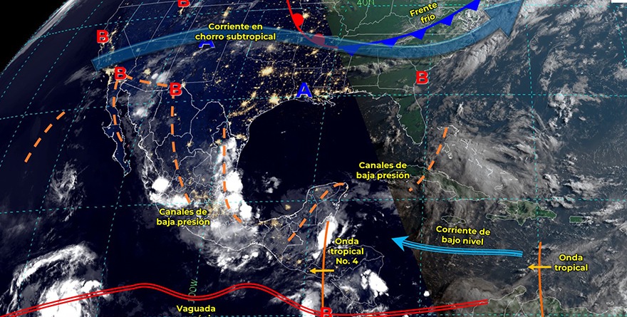 ALERTAN POR LLUVIAS FUERTES EN 17 ENTIDADES