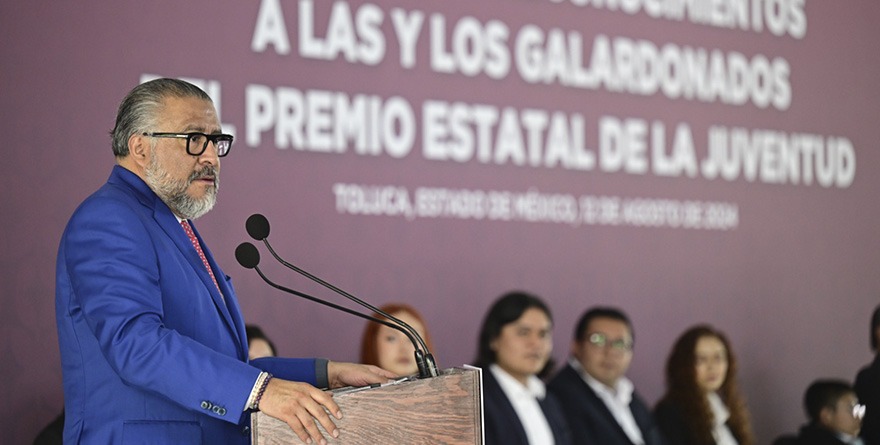 GOBERNADORA DELFINA GÓMEZ ÁLVAREZ RECONOCE EL TALENTO MEXIQUENSE CON EL PREMIO ESTATAL DE LA JUVENTUD 2024