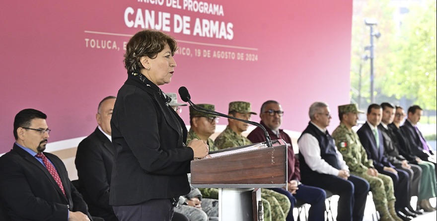 GOBERNADORA DELFINA GÓMEZ ARRANCA PROGRAMA DE CANJE DE ARMAS EN EL EDOMÉX