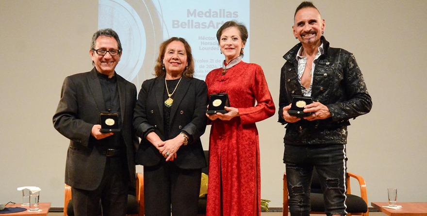 LOURDES AMBRIZ, HÉCTOR INFANZÓN Y HORACIO FRANCO, RECIBEN LA MEDALLA BA EN MÚSICA