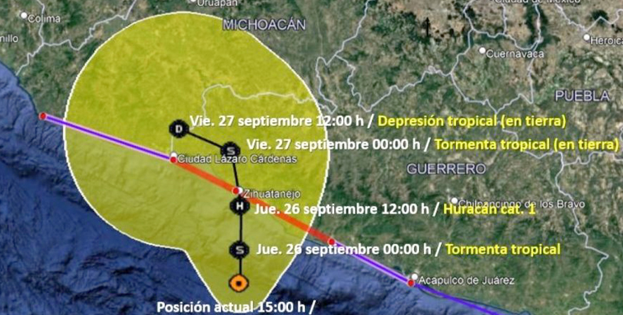 HURACÁN JOHN PODRÍA TOCAR TIERRA OTRA VEZ EN GUERRERO