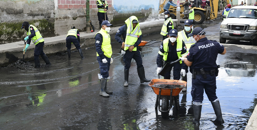 YA NO HAY CALLES INUNDADAS EN CHALCO: PROTECCIÓN CIVIL FEDERAL Y EDOMÉX