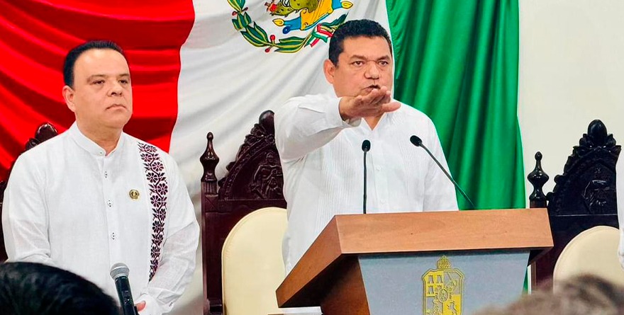 JAVIER MAY EN SU TOMA DE PROTESTA COMO GOBERNADOR DE TABASCO